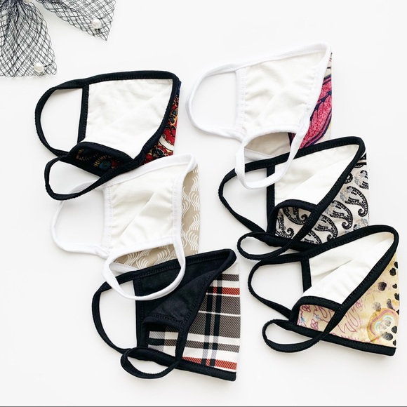 6 Assorted Ultra Soft Fashion Mask- 3 LAYER MASKS - Picture 2 of 6